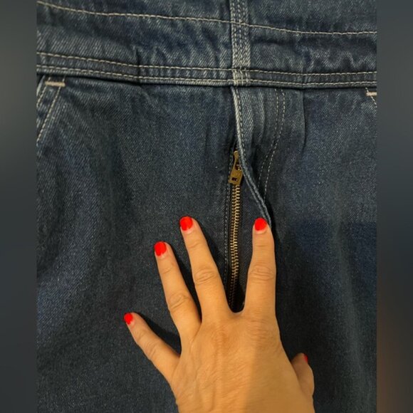 Carhartt loose fit Blue Denim Overalls size 28X30 (P226) - Picture 6 of 11